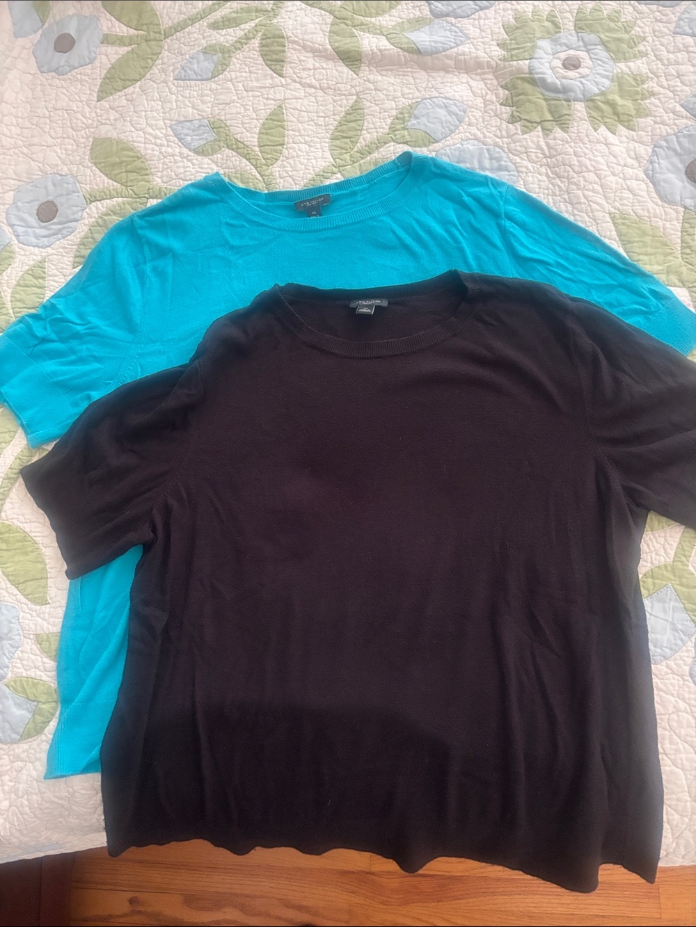 Two Ann Taylor Factory Short-Sleeved Sweaters XXL